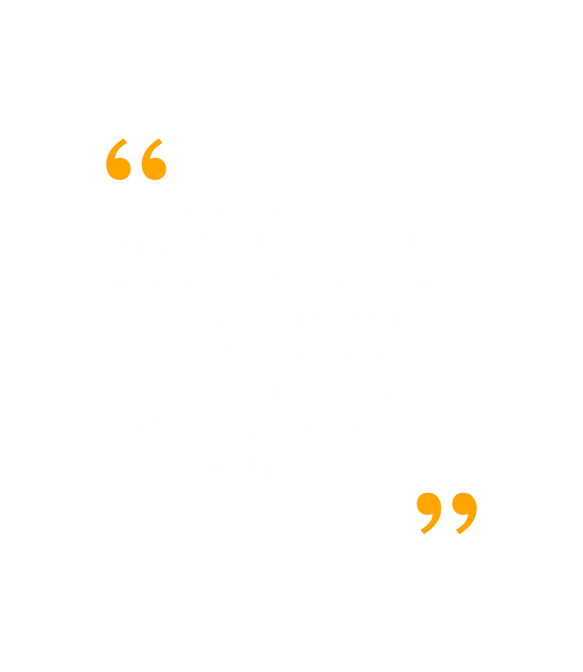 Knights case study quote about fast onboarding